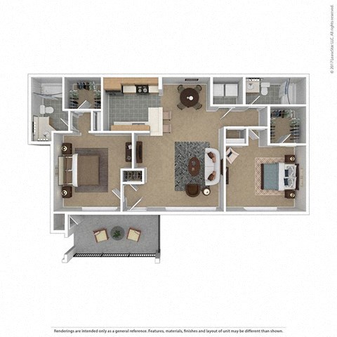The Cabana Floor Plan at Portico at Lanier, Gainesville, GA, 30504
